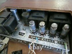 1962 Fisher Kx-200 Stereo Tube Integrated Amplifier Orig Manuals & Cabinet