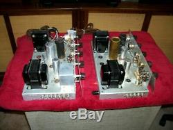 2 Vintage Pilot Mono Integrated Amps. Very Similar, Tube Type Parts Or Fixers