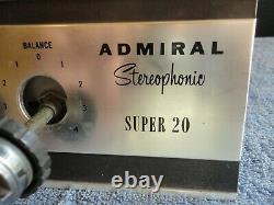 Admiral Se Integrated Single Ended Stereo Tube Amplifier Stereophonic Super 20