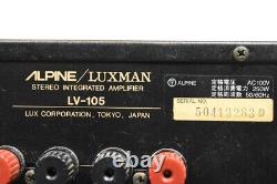 Alpine Luxman LV-105 Hybrid Tube Mosfet Integrated Amplifier Parts or Repair