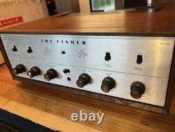 Audio Fisher X-100 Vintage Tube Integrated Control Amplifier with Cabinet