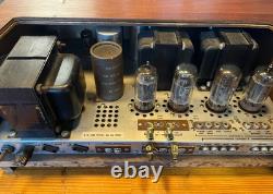 Audio Fisher X-100 Vintage Tube Integrated Control Amplifier with Cabinet