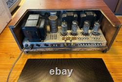 Audio Fisher X-100 Vintage Tube Integrated Control Amplifier with Cabinet