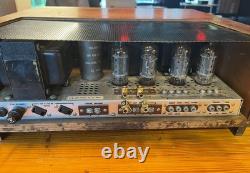 Audio Fisher X-100 Vintage Tube Integrated Control Amplifier with Cabinet