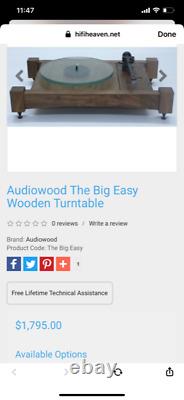 Audiowood The big Easy Turntable And Audiophile Reference Hybrid Tube Preamplifi