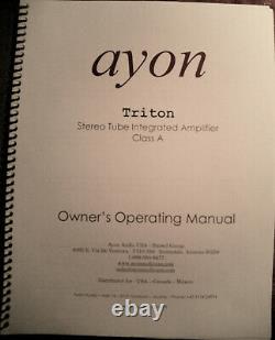Ayon Triton Famous integrated stereo tube amplifier free shipping in US