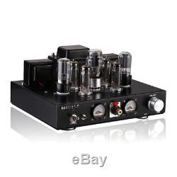 Black 6P1 Vacuum Tube Power Amplifier Hi-Fi Stereo Integrated Headphone Amp