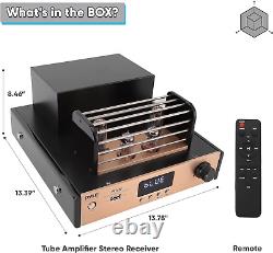 Bluetooth Tube Amplifier Stereo Receiver 1000W Home Audio Desktop Stereo Vacu