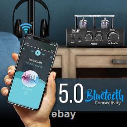 Bluetooth Tube Amplifier Stereo Receiver 600W Home Audio Desktop Stereo Vacuum