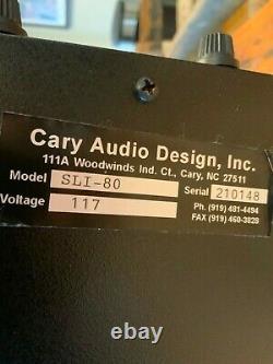 Cary Audio Design SLI-80 Tube Integrated Amplifier With All New Tubes