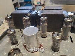 Clean Vintage H. H. Scott 222C Integrated Tube Amplifier With Metal Cabinet