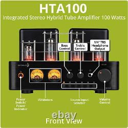 Dayton Audio HTA100 Integrated Stereo Hybrid Hi-Fi Vacuum Tube Class A/B Amplifi
