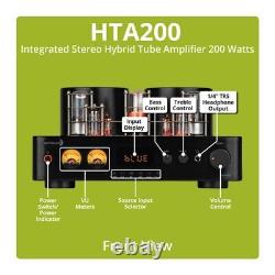Dayton HTA200 Integrated Stereo Hybrid Tube Amplifier 200 Watts Bluetooth 5.0