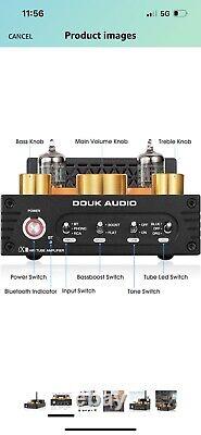 Douk Audio X1 Bluetooth Vacuum Tube Amplifier for Turntables As-is