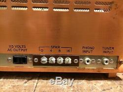 Dynamic Quadnaural 1500 Tube Amplifier Vintage 6BQ5 Mono Amp Works New Psu Caps
