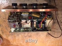 Dynamic Quadnaural 1500 Tube Amplifier Vintage 6BQ5 Mono Amp Works New Psu Caps