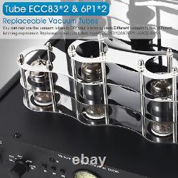 ECC83/12AX7 Integrated Hybrid Vacuum Tube Class A/B Amplifier 2 Channel 80W RMS