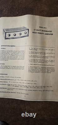 EICO HF 12 Integrated MONO TUBE Amplifier With Mullard Tubes & Original Manual