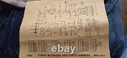 EICO HF 12 Integrated MONO TUBE Amplifier With Mullard Tubes & Original Manual