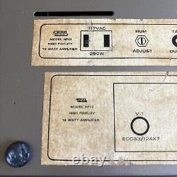 EICO Model HF-12 AC 6 Tube Audio High Fidelity 12 Watt Amplifier
