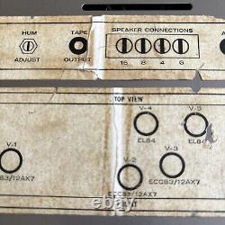 EICO Model HF-12 AC 6 Tube Audio High Fidelity 12 Watt Amplifier