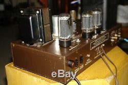 Eico HF-20 6L6 tube Integrated Amplifier Original working Black plate 6L6
