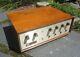 Fisher X-100-3 Integrated 7189 Tube Amp New Electrolytic Caps, Cherry Cabinet