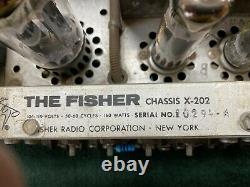 Fisher Stereo Integrated Tube Amp Model X-202 EL84/6BQ5/7189 GZ34 12AX7 7247