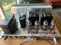 Fisher X-100-C Tube Stereo Integrated Amplifier 7868 12AX7 Works Great Clean