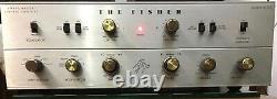 Fisher X-100 Tube Stereo Integrated Amplifier EL84 12AX7 Works Great Clean