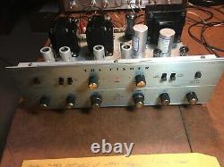 Fisher X-100 Tube Stereo Integrated Amplifier EL84 12AX7 Works Great Clean