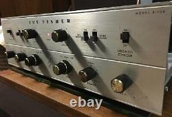 Fisher X-100 Tube Stereo Integrated Amplifier EL84 12AX7 Works Great Clean