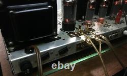 Fisher X-100 Tube Stereo Integrated Amplifier EL84 12AX7 Works Great Clean