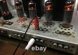 Fisher X-100 Tube Stereo Integrated Amplifier EL84 12AX7 Works Great Clean