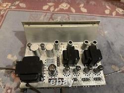 Fisher X-100 tube amp and FM-200B tube tuner with original wooden cabinets