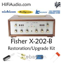Fisher x202b amplifier tube restoration repair service rebuild kit fix capacitor