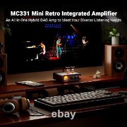 Fosi Audio MC331 Tube DAC Integrated Amplifier, 2CH Home Audio Stereo Power Amp