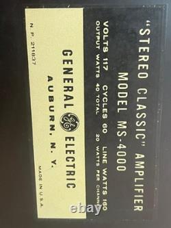 GE General Electric MS-4000 Stereo Classic tube Amplifier