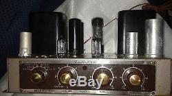 Grommes 60-PG integrated tube amplifier with6L6 tubes, working, good cosmetics