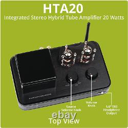 HTA20 Integrated Stereo Hybrid Hi-Fi Vacuum Tube Amplifier 20W Class A/B