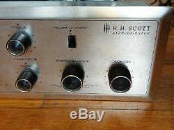 H. H. Scott 222-B Tube Integrated Amplifier with Phono Works, Vintage Tubes