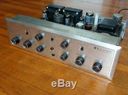 H. H. Scott 222-B Tube Stereo Integrated Amplifier with Phono, Vintage Tubes