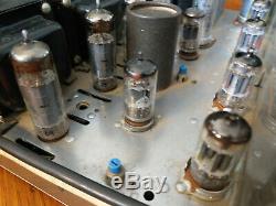 H. H. Scott 222-B Tube Stereo Integrated Amplifier with Phono, Vintage Tubes