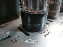 H H Scott Stereomaster 200b Tube Integrated Amplifier W Case Original Working