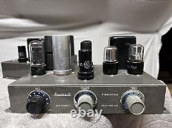 Heathkit A-7 Mono Tube Integrated Amplifier Pair For PARTS/REPAIR. UNTESTED