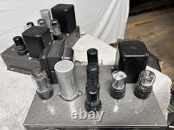 Heathkit A-7 Mono Tube Integrated Amplifier Pair For PARTS/REPAIR. UNTESTED