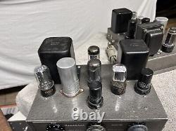 Heathkit A-7 Mono Tube Integrated Amplifier Pair For PARTS/REPAIR. UNTESTED