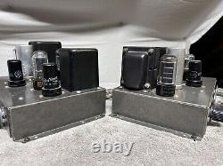 Heathkit A-7 Mono Tube Integrated Amplifier Pair For PARTS/REPAIR. UNTESTED
