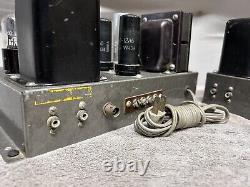 Heathkit A-7 Mono Tube Integrated Amplifier Pair For PARTS/REPAIR. UNTESTED