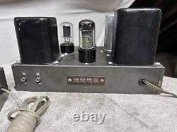 Heathkit A-7 Mono Tube Integrated Amplifier Pair For PARTS/REPAIR. UNTESTED